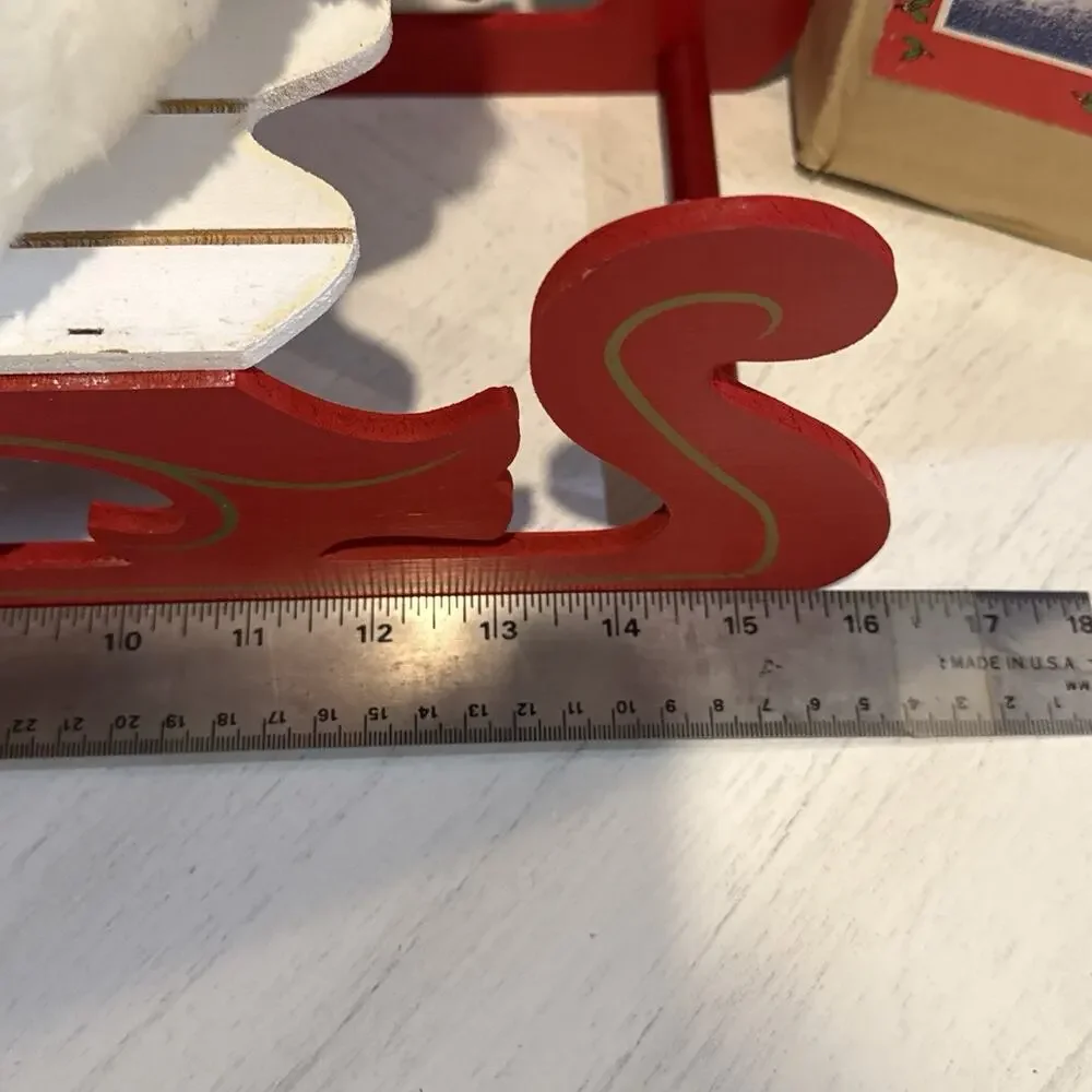 Vintage Sledding Bunny Red Sled 17